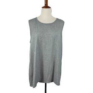ATHLETA Essence Gray Layered Cross Back Tank XL